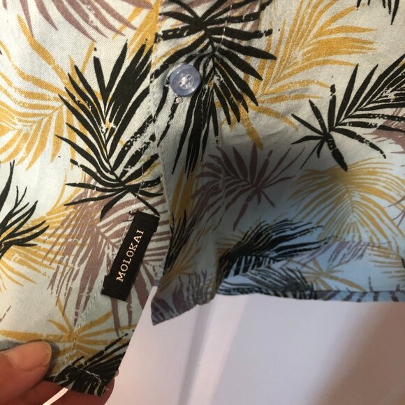 Molokai surf company men greenery in teal print, size L - Picture 5 of 8